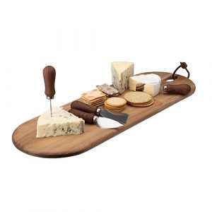 Skærebræt/tapas fad med læderstrop- Sonja