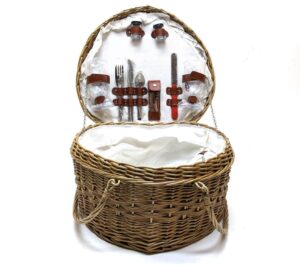 Picnic kurv Hjerteformet, med indhold