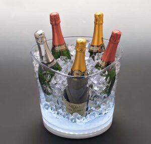 Champagne bowle i klar akryl luksus LED