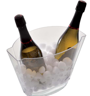 Champagne bowle i klar akryl (2 flasker) VIKING