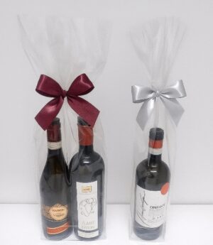 Cellofan gaveposer – til vin, delikatesser og gaver - 50 stk.