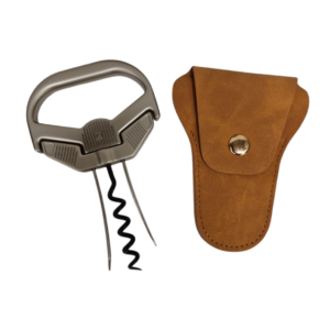 To benet proptrækker Pro - til møre vinpropper - med læderetui