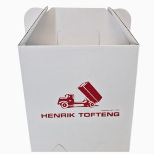 Vinkarton hvid til 2 flasker, med 1 farve logotryk - 50 stk.