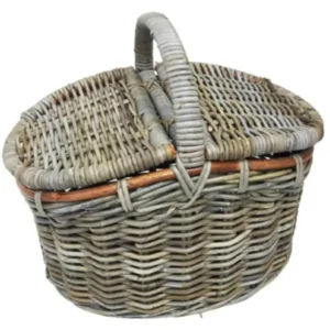 Picnic kurv, Rattan Håndflettet. kraftig kvalitet, Uden indhold